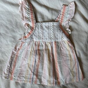 Striped Kids Top with Lace Detail